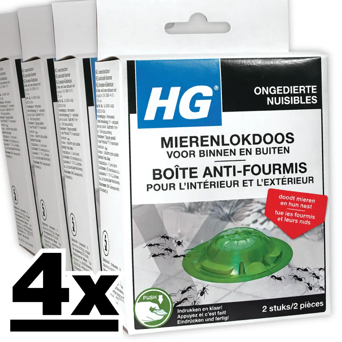4x HG Mierenlokdoos BUITEN en binnen Dood Mieren En Hun Nest! (2 stuks) 3 4x HG Mierenlokdoos BUITEN en binnen Dood Mieren En Hun Nest! (2 stuks)