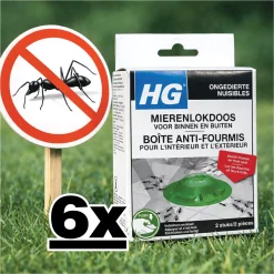 6x HG Mierenlokdoos BUITEN en binnen Dood Mieren En Hun Nest! (2 stuks)