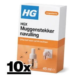 10x HG Muggenstekker Navulling 45ml