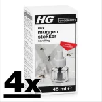 4x HG Muggenstekker Navulling 45ml