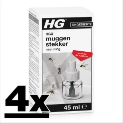 4x HG Muggenstekker Navulling 45ml