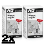2x HG Muggenstekker Navulling 45ml