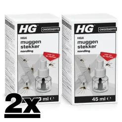 2x HG Muggenstekker Navulling 45ml