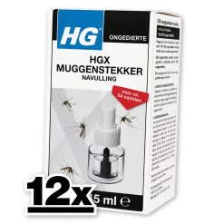 12x HG Muggenstekker Navulling 45ml