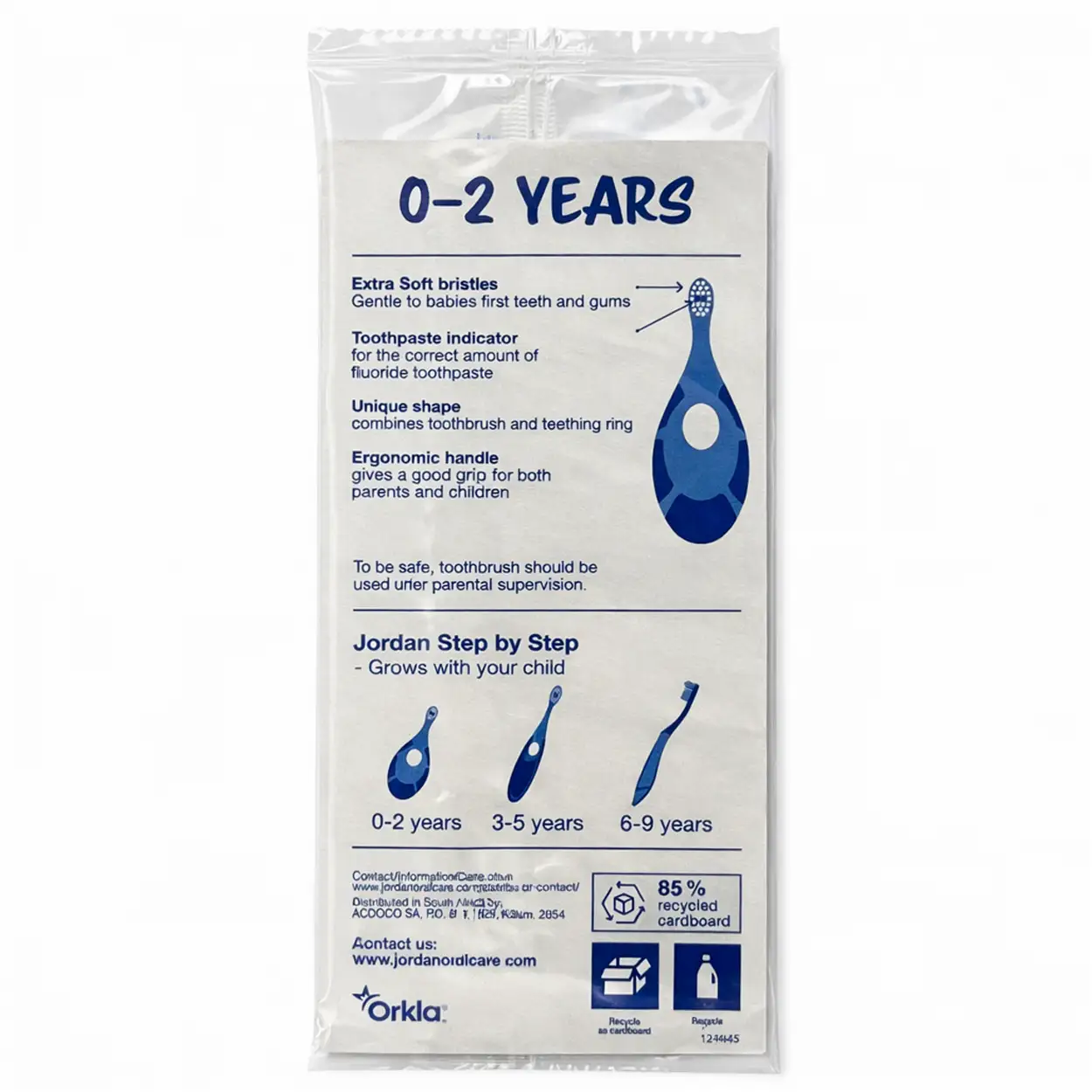 Jordan Baby Tandenborstel 6-Pack 0-2 Jaar | Extra Zacht 4 Jordan Baby Tandenborstel 0-2 jaar | Extra Zacht