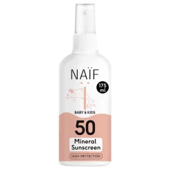 Naïf Minerale Zonnebrand Spray SPF50 voor Baby’s en Kinderen 175ml