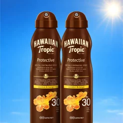 2x Hawaiian Tropic Dry Oil Spray SPF30 177ml - Glow & Bescherming