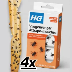 4x HG Vliegenvanger Gifvrij & Geurloos (4-packs)
