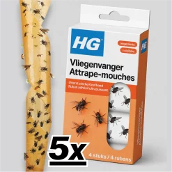 5x HG Vliegenvanger Gifvrij & Geurloos (4-packs)