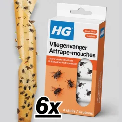 6x HG Vliegenvanger Gifvrij & Geurloos (4-packs)