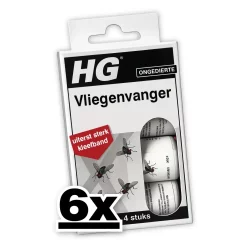 6x HG Vliegenvanger Gifvrij & Geurloos (4-packs)