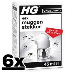 6x HGX Muggenstekker - Reukloze bescherming tegen muggen