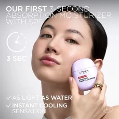 dagcrème, hyaluronzuur, SPF 30, anti-aging crème, gezichtsverzorging, hydratatie, L’Oréal Revitalift, fijne lijntjes, zonbescherming gezicht, lichte dagcrème