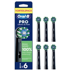Oral-B CrossAction Opzetborstels Zwart 6-pack