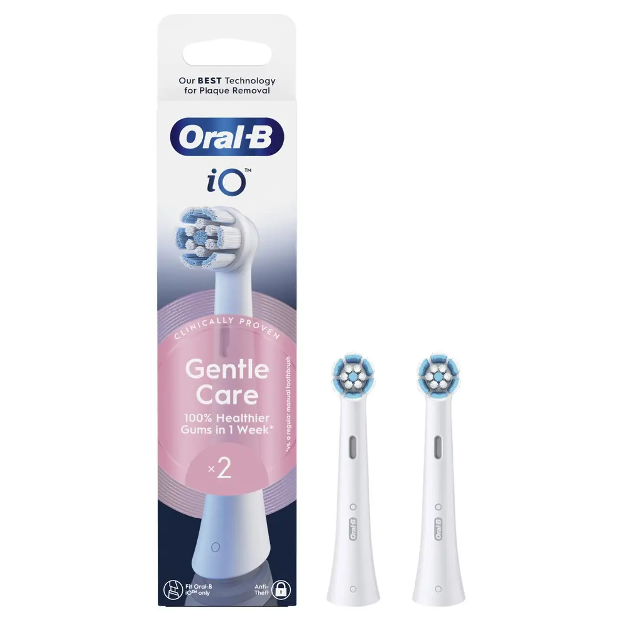 Oral-B iO Gentle Care opzetborstels wit 2-Pack 3 Oral-B iO Gentle Care opzetborstels wit 2-Pack