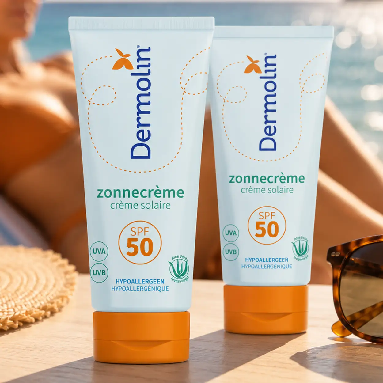 2x Dermolin Zonnecrème SPF 50 75g Beschermende zonnebrandcrème 2 2x Dermolin Zonnecrème SPF 50 75g Beschermende zonnebrandcrème