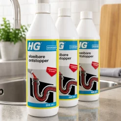 3x HG Vloeibare Ontstopper 500ml Snel en Krachtig