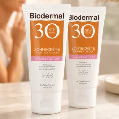 2x Biodermal Zonnecrème Gevoelige Huid SPF30 50ml