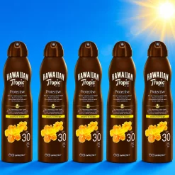 5x Hawaiian Tropic Dry Oil Spray SPF30 177ml - Glow & Bescherming