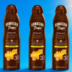 3x Hawaiian Tropic Dry Oil Spray SPF30 177ml - Glow & Bescherming