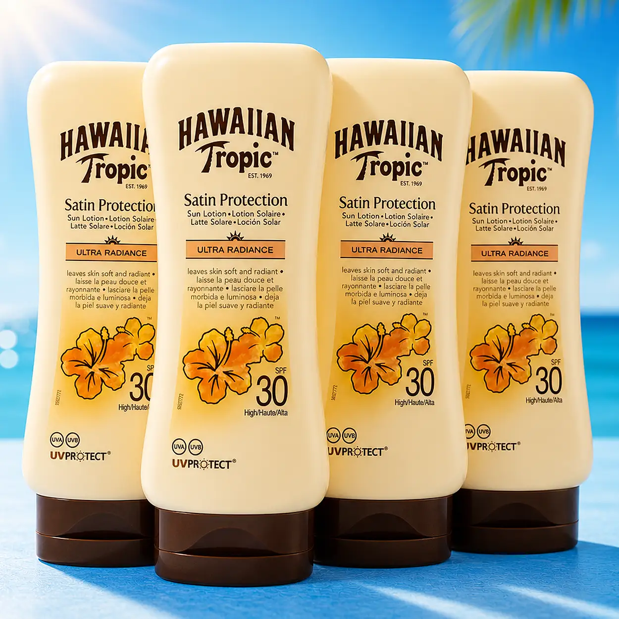 4x Hawaiian Tropic Satin Protection SPF30 180ml 3 4x Hawaiian Tropic Satin Protection SPF30 180ml