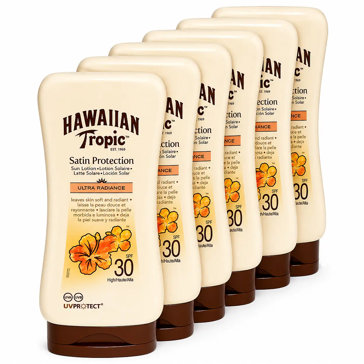 6x Hawaiian Tropic Satin Protection SPF30 180ml (kopie) 3 6x Hawaiian Tropic Satin Protection SPF30 180ml