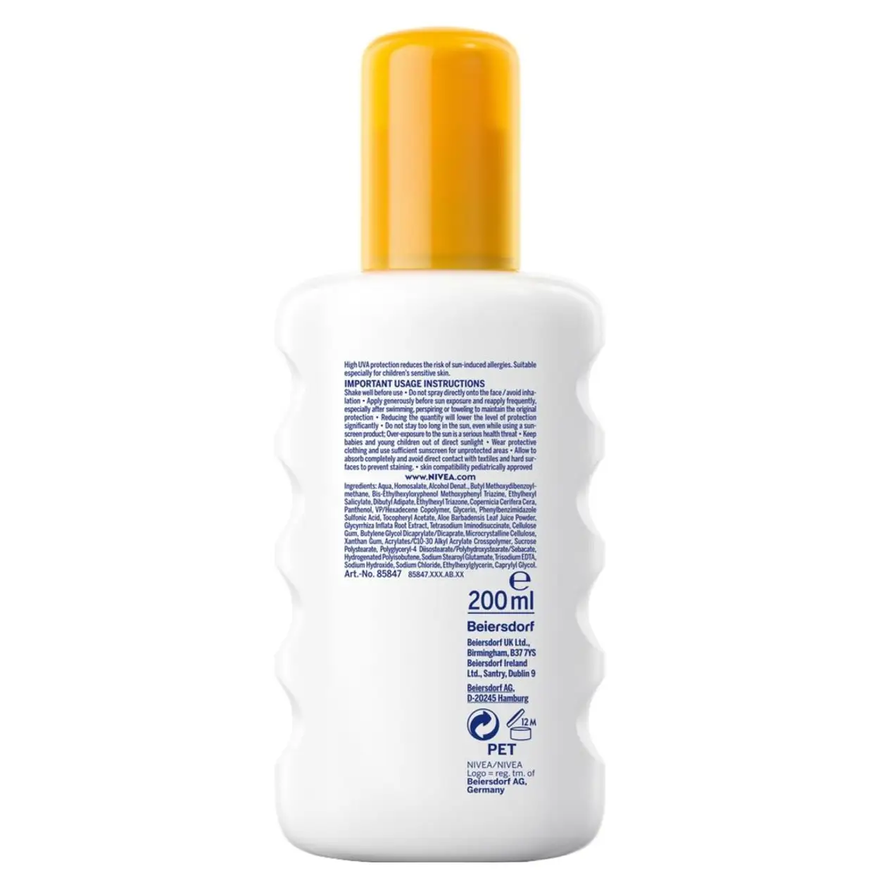 NIVEA SUN Kids Sensitive SPF50 Spray 200ml 3 NIVEA SUN Kids Sensitive SPF50 Spray 200ml