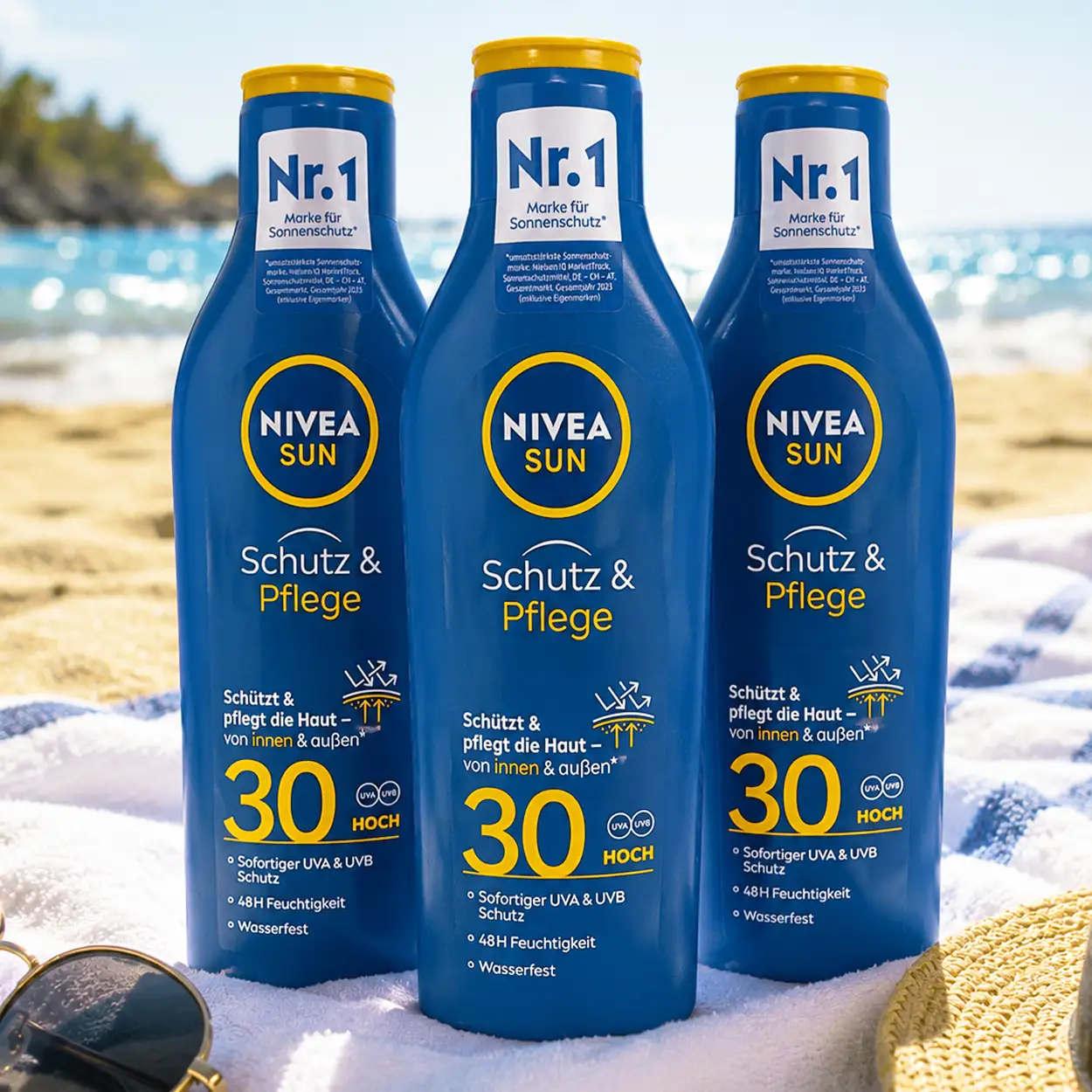 3x NIVEA Sun Zonnemelk SPF30 250ml | Betrouwbare Zonbescherming voor het Hele Gezin 2 3x NIVEA Sun Zonnemelk SPF30 250ml | Betrouwbare Zonbescherming voor het Hele Gezin