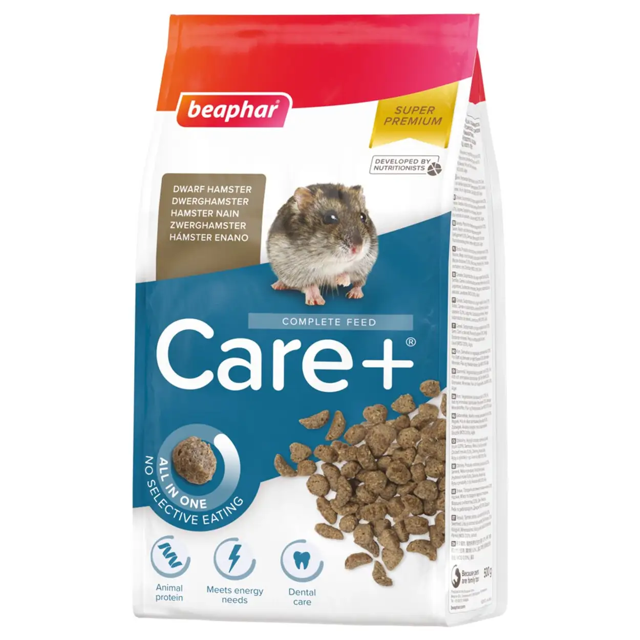 Beaphar Care Dwerghamster voeding 500gr - Complete Premium Voeding 3 Beaphar Care+ Dwerghamster - 500 gr