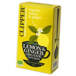 Clipper Lemon & Ginger Organic Infusion Thee 45g