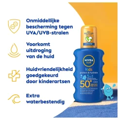 NIVEA SUN Kids Protect en Hydrate Zonnebrand Spray SPF50 200ml