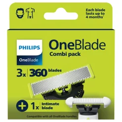 Philips OneBlade Combipack: 3x360 + 1x Skin Protect-mesje