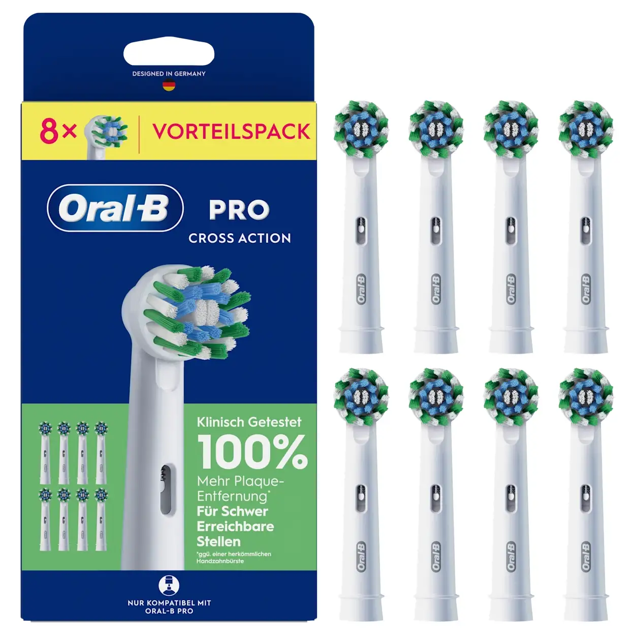 🦷 Oral-B Pro CrossAction Opzetborstels Wit 8-pack | Originele Vervangende Borstelkoppen 2 🦷 Oral-B Pro CrossAction Opzetborstels Wit 8-pack | Originele Vervangende Borstelkoppen