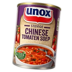 Unox Stevige Chinese Tomatensoep 800ml (3 kommen, Extra Rijkgevuld)