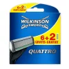 Wilkinson Sword Quattro Navulmesjes 6+2 Gratis - 8 Scheermesjes