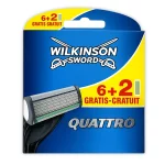 Wilkinson Sword Quattro Navulmesjes 6+2 Gratis - 8 Scheermesjes