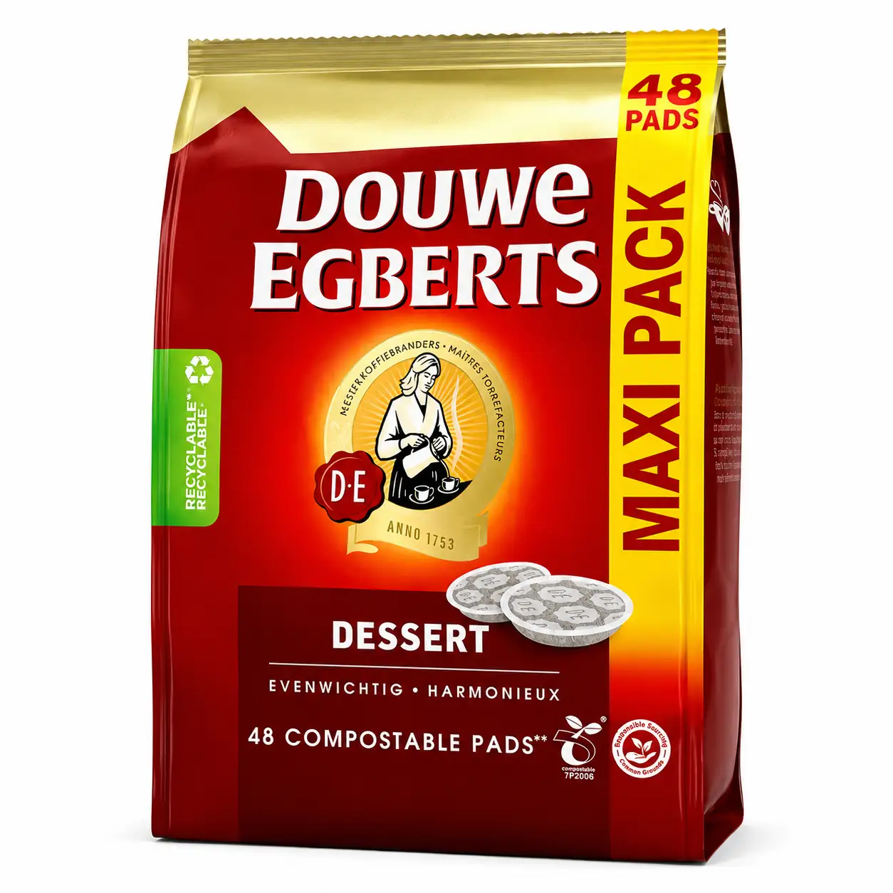 Douwe Egberts Dessert Koffiepads – 48 Stuks Voordeelverpakking 3 Douwe Egberts Dessert Koffiepads – 48 Stuks Voordeelverpakking