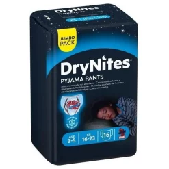 DryNites Luierbroekjes Jongens 3 tot 5 jaar - 16 Nachtbroekjes voor een Droge en Zorgeloze Nacht