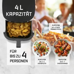 GOURMETmaxx Airfryer 4L | Touchscreen & 9 Functies 10