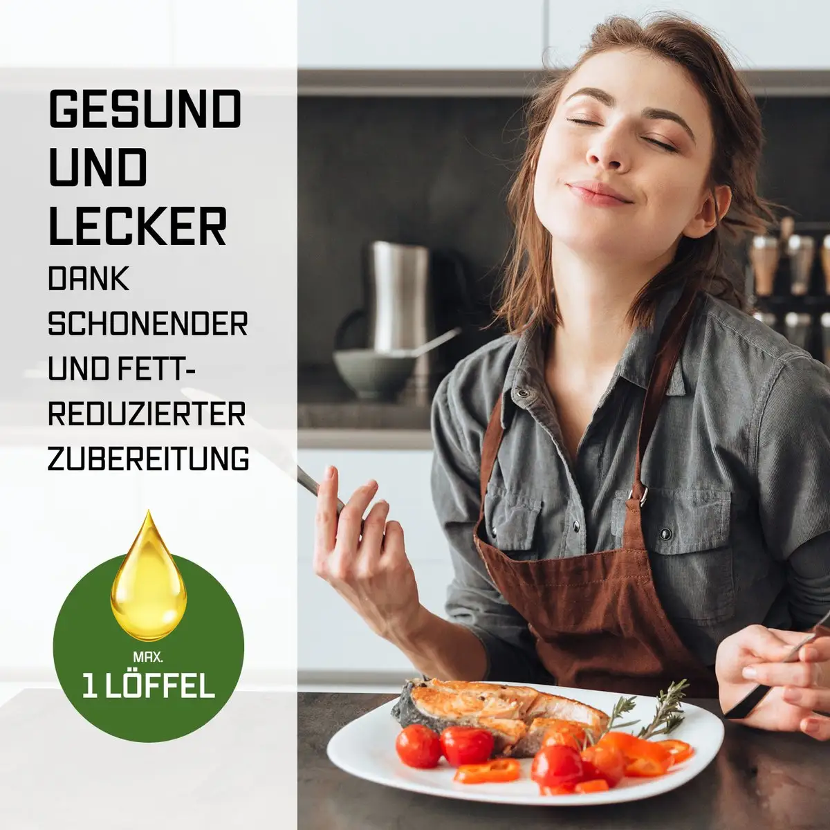 GOURMETmaxx Airfryer 4L | Touchscreen & 9 Functies 6 GOURMETmaxx Airfryer 4L | Touchscreen & 9 Functies - Afbeelding 5