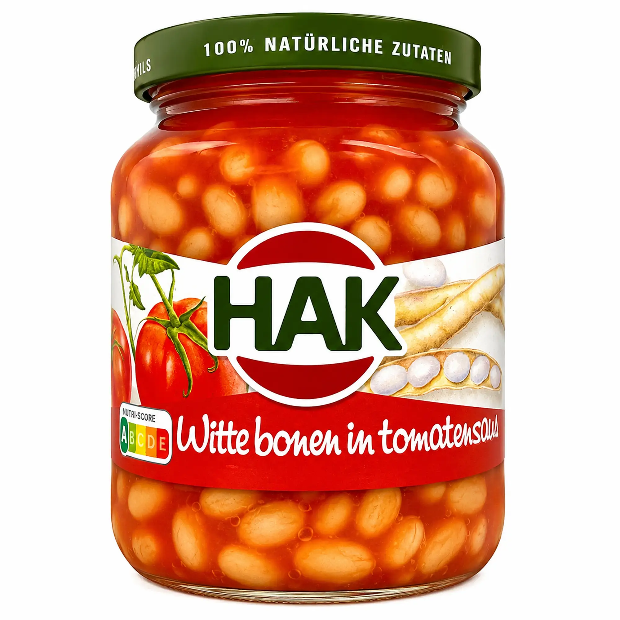 Hak Witte Bonen in Tomatensaus 360g 3 HAK Witte Bonen in Tomatensaus 360g