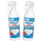 2x HG Kalkweg Schuimspray 500ml Glanzend schoon zonder schrobben