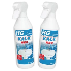 2x HG Kalkweg Schuimspray 500ml Glanzend schoon zonder schrobben