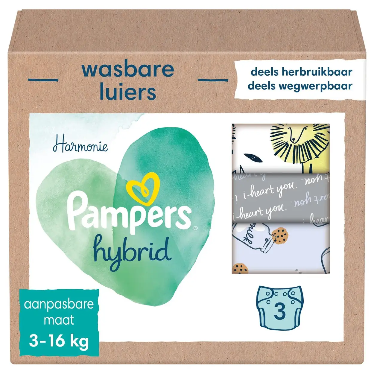 Pampers Harmonie Hybrid Wasbare Luiers 3 Stuks Baby 2 Pampers Harmonie Hybrid Wasbare Luiers