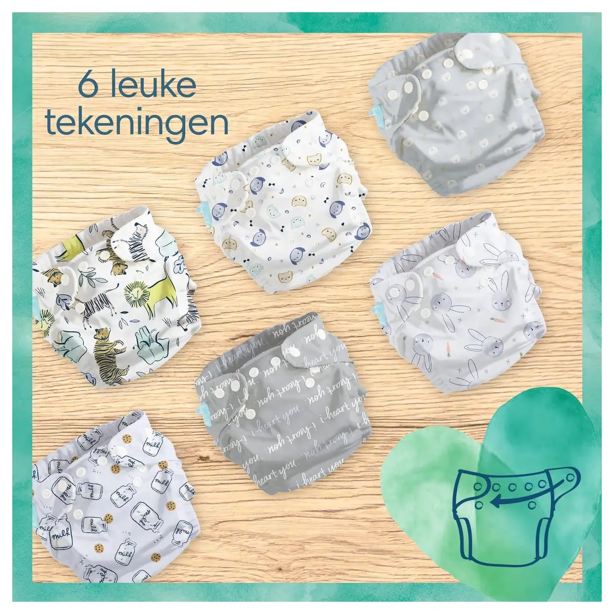 Pampers Harmonie Hybrid Wasbare Luiers 3 Stuks Baby 3 Pampers Harmonie Hybrid Wasbare Luiers