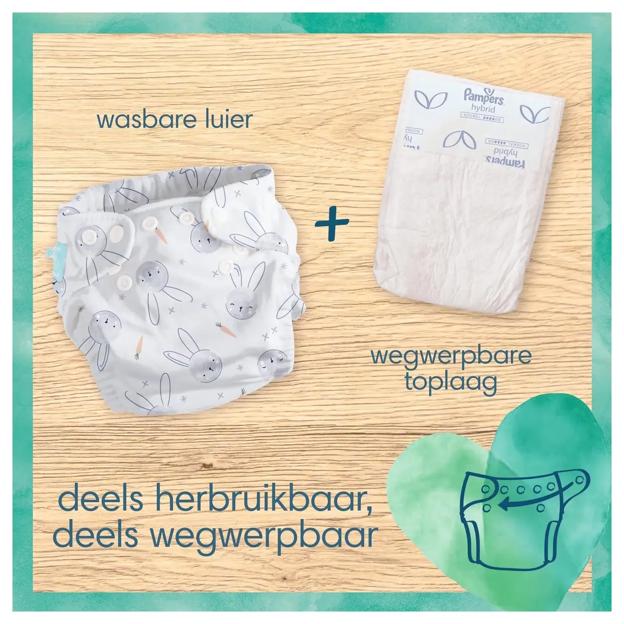 Pampers Harmonie Hybrid Wasbare Luiers 3 Stuks Baby 4 Pampers Harmonie Hybrid Wasbare Luiers