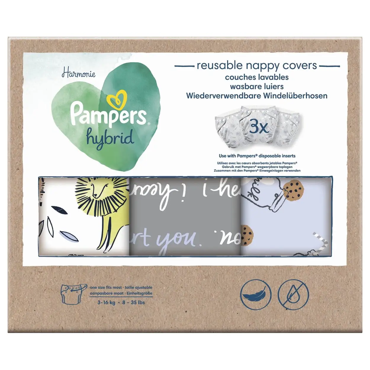 Pampers Harmonie Hybrid Wasbare Luiers 3 Stuks Baby 6 Pampers Harmonie Hybrid Wasbare Luiers