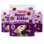 3x Beaphar Super Lekker 1kg honden brokken