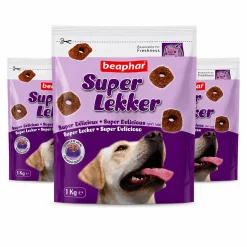 3x Beaphar Super Lekker 1kg honden brokken