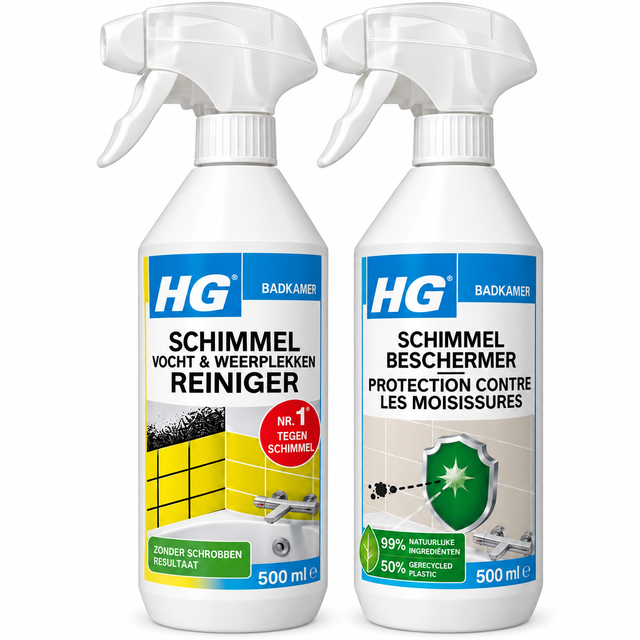 HG Schimmelreiniger Schimmelbeschermer Set 500ml